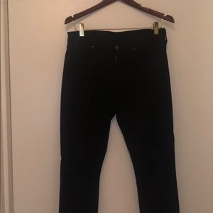 7 For All Mankind Black Midrise Skinny Jeans